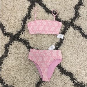 flower print bikini, fits more like a size XS
